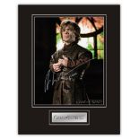 Stunning Display! Game Of Thrones Peter Dinklage hand signed professionally mounted display. This