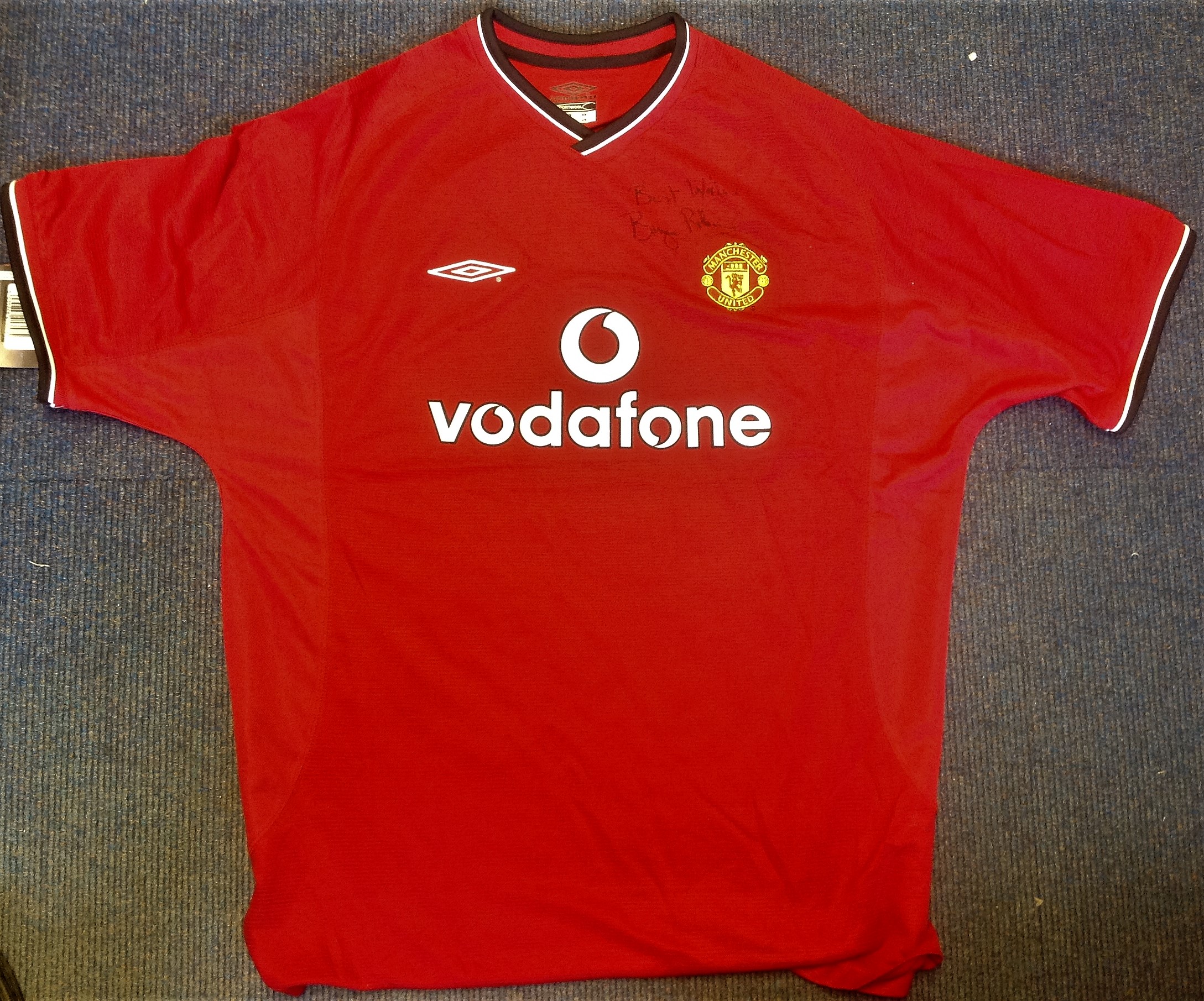 Bryan Robson Signed Manchester United Shirt. Good Condition. All autographs come with a - Image 2 of 2
