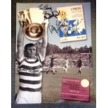 Celtic 1967 Lisbon Lions Signed 12x16 Montage Photo Includes Billy Mcneill, Jim Craig, Bertie