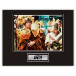 Stunning Display! RARE Image! Dr. Who Tom Baker hand signed professionally mounted display. This