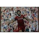 Liverpool FC Mo Salah signed 12 x 8 inch colour photo. Good Condition. All autographs come with a