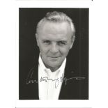 Antony Hopkins signed 6 x 4 inch b/w portrait photo. Good Condition. All autographs come with a