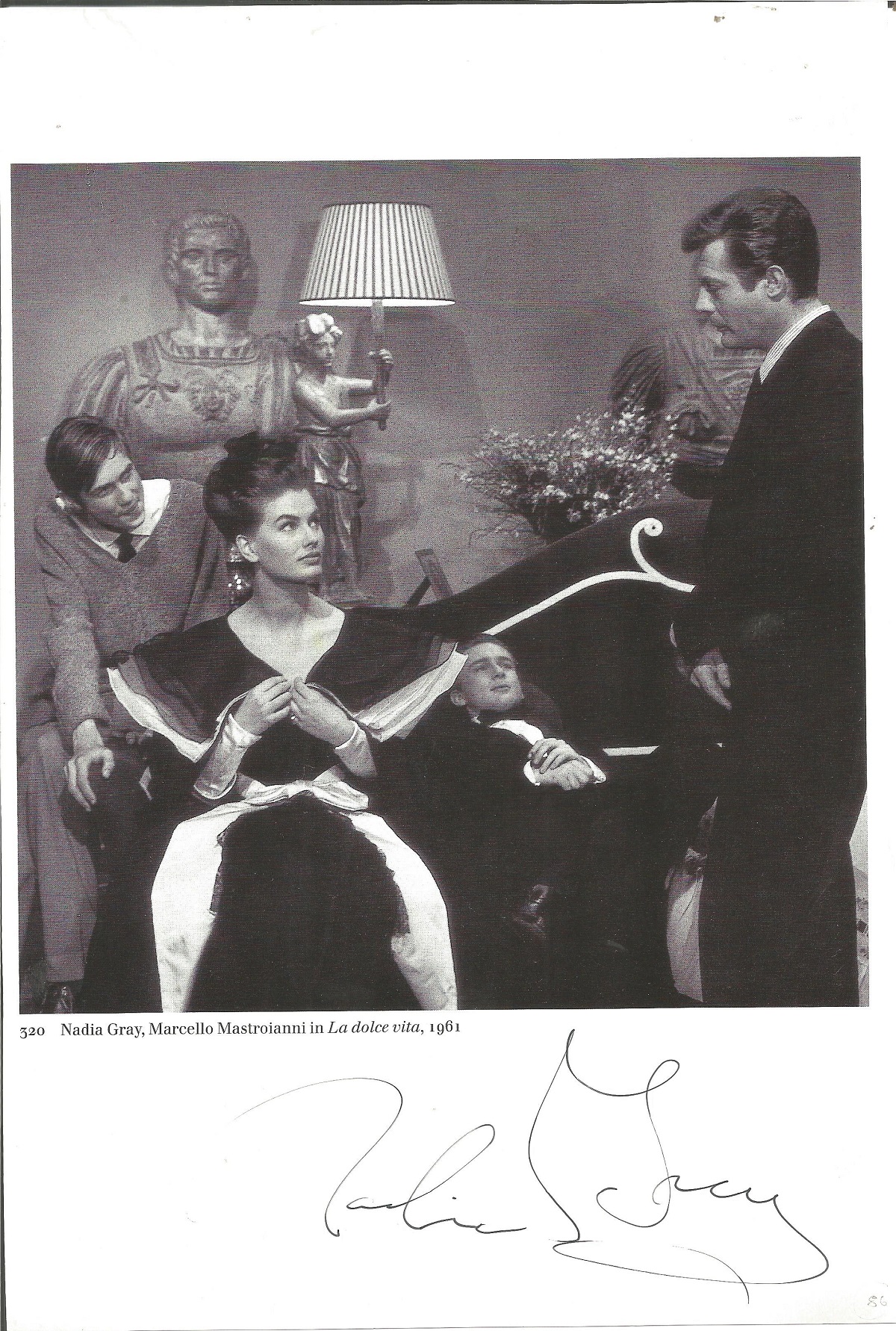 Nadia Gray and Richard Beymer signed magazine page signatures on either side of page. Nadia Gray, - Image 2 of 2