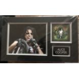 Alice Cooper music autograph on DVD Best of Alice Cooper insert matted with colour photo into