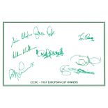 Autographed Celtic 1967, A Superbly Made Photo Card Measuring 12 X 8 Signed In Green Marker By 8