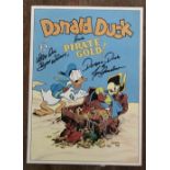 Tony Anselmo signed 14x12 Walt Disney Donald Duck finds Pirates of Gold Print. Good Condition. All