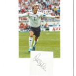 David Beckham Signed Card With England Photo. Good Condition. All autographs come with a Certificate