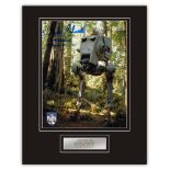 Stunning Display! Star Wars Chewbacca hand signed professionally mounted display. This beautiful