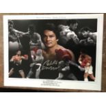 Boxing Roberto Duran signed 16 x 12 inch colour montage photo. Good Condition. All autographs come