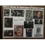 Margaret Thatcher signed A4 paper montage print. Good Condition. All autographs come with a