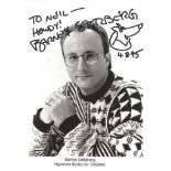 Barney Saltzberg signed 7x5 black and white photo dedicated. Barney Saltzberg is the author-