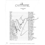 Cathy Moriarty signed A4 Cast page for Castle Rock production of Forget Paris. Good Condition. All