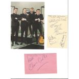 The Searchers Vintage 1964 Signed Two Pages With Photo Includes John Mcnally, Frank Allen, Mike