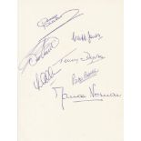 Autographed Tottenham 1961 Page, A Large Album Page Measuring 9 X 6 Signed In Blue Biro Pen By 7