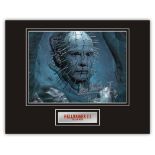 Stunning Display! RARE Image! Hellraiser Doug Bradley hand signed professionally mounted display.