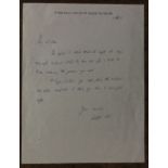 Michael Bond Paddington Bear author handwritten letter. Good Condition. All autographs come with a