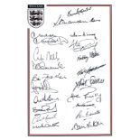 Autographed England 1950s - 1980s, A Superbly Made Photo Card Measuring 12 X 8 Signed In Black