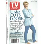 Joan Lunden signed 7x5 colour TV guide magazine cover. Joan Lunden, born Joan Elise Blunden on
