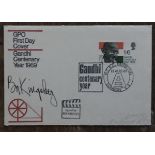 Gandhi Ben Kingsley signed 1969 Gandhi FDC with rare Centenary Year special postmark. Good