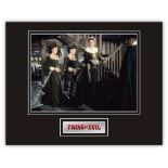 Stunning Display! Hammer Horror Twins Of Evil hand signed professionally mounted display. This