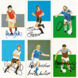 Autographed Lot Of Football Cards, Issued By Prestcott-Pickup In 1979, These Superbly Produced Large