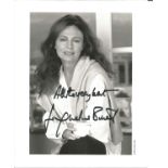 Jaqueline Bissett signed 10 x 8 inch b/w 3/4 length portrait photo. Good Condition. All autographs