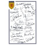 Autographed Scotland 1950s - 1980s, A Superbly Made Photo Card Measuring 12 X 8 Signed In Black