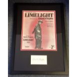 Charlie Chaplin (1889-1977) Silent Comedy Actor Signed 13x19 Framed Display. Good Condition. All