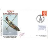 WW2 Battle of Britain pilot AVM Lott DSO DFC signed 1988 Dowding and BOB cover. Good condition.