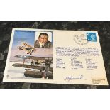 Flown and signed cover Sir Thomas Sopwith RAF Museum HA5 Historic Aviators cover 1976, flown in a