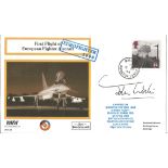 John Watkin signed First Flight of European Fighter Aircraft cover, Carried on Eurofighter 2000