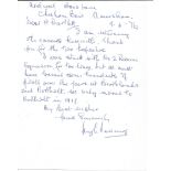 WW1 RFC A signed personal letter from a veteran of No. 2 Reserve Squadron RFC we think Hugh