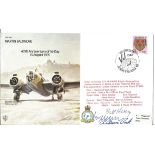 WW2 USA triple signed cover Lt. William E Henry US Navy, the most successful Night Fighter Ace of