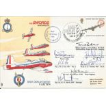 Swords Air Display team cover flown and signed by seven team members. Good condition. All autographs