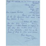 WW2 RAF Battle of Britain pilot Letter Dated 2 February 1976 Signed by Air Marshal Sir Tim Piper,