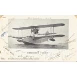 RARE 14 RAF Wartime 277 Squadron Air Sea Rescue signatures all co-signed on a page of an aircraft