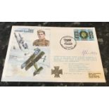 Flown and signed cover Major Edward Mannock RAF Museum HA21 Historic Aviators cover 1977, flown in a