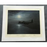 Gerald Coulson Mission by Moonlight Limited Edition signed by 3 Mosquito crew members who flew