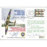 WW2 top allied fighter ace AVM Johnnie Johnson DSO DFC signed RAF Biggin Hill Battle of Britain