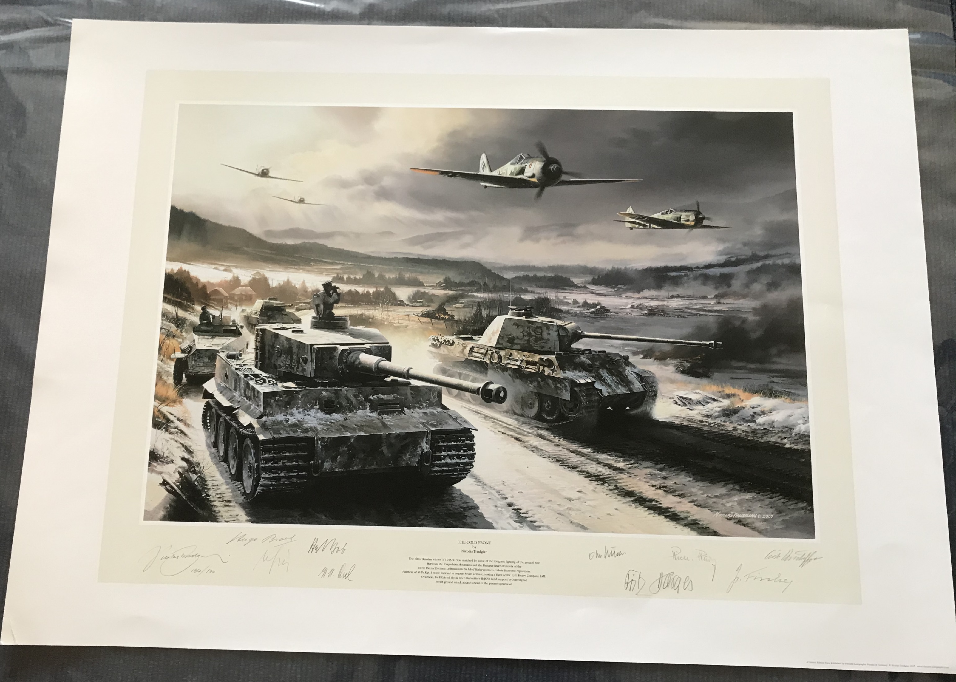 Nicolas Trudgian The Cold Front Tank Commander Edition signed by 9 holders of the Knights Cross (6