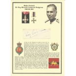 Major General Sir Roy Michael Frederick Redgrave KBE MC MiD signed piece, he was awarded an MC for