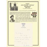 Captain John Ronald Johnny Henderson OBE CVO ADC to Montgomery handwritten letter replying to an