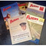 5 Flight magazines The Official Organ of the Royal Aero Club from the 1950s early 1960s comprising