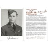 RAF WW2 Fighter Command Wing Commander John Connell Freeborn DFC. A signed wartime reproduction