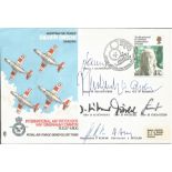 Silver Birds Air Display team cover flown and signed by seven team members. Good condition. All