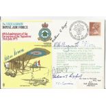 RARE Hans Rossbach WW1 RFC Luftwaffe USAAF multi signed cover including Wing Commander R