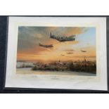 Robert Taylor Return to Duxford Winter of 44 Artist Proof signed by 6 American WW2 P 51 Mustang