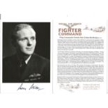 RAF WW2 Fighter Command Wing Commander Patrick Peter Colum Paddy Barthropp DFC AFC. A signed wartime