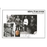 Alex Kurzem signed 6x4 World War II white card with black and white image. Alex (Uldis) Kurzem (born