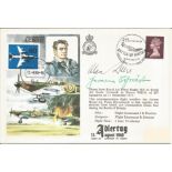 WW2 Fighter aces Alan Deere DSO DFC, Mjr Hermann Schmidt Luftwaffe Battle of Britain signed Alan